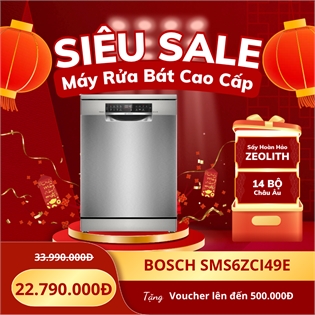 Máy rửa chén Bosch TGB.SMS6ZCI49E Tích hợp ZEOLITH - Sấy hoàn hảo